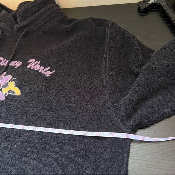✨ Vintage Disney Black Minnie Mouse Walt Disney World Terry Sweatshirt Large - Picture 10 of 11